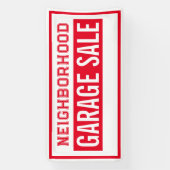 近所ガレージセールのバナー 横断幕 (縦)