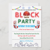 近所クリスマスブロックパーティの招待状 招待状 (正面)