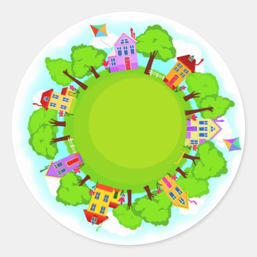 近所ステッカー – SRF ラウンドシール (正面)