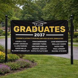 近所パーソナライズされた卒業旗 横断幕