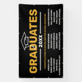 近所パーソナライズされた卒業旗 横断幕 (縦)