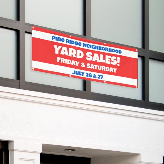 近所パーソナライズされた売りバナー 横断幕 (ビルの外側)