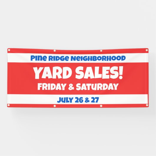 近所パーソナライズされた売りバナー 横断幕 (横)