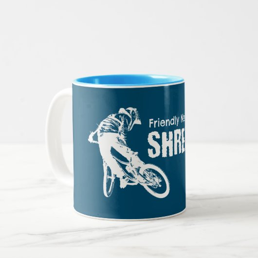 近所フレンドリーシュレッダーマウンテンサイクリング ツートーンマグカップ (正面左)