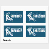 近所フレンドリーシュレッダーマウンテンサイクリング 長方形シール (シート)