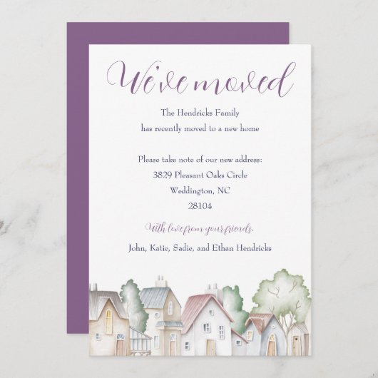 近所住宅動向発表 招待状 (正面/裏面)