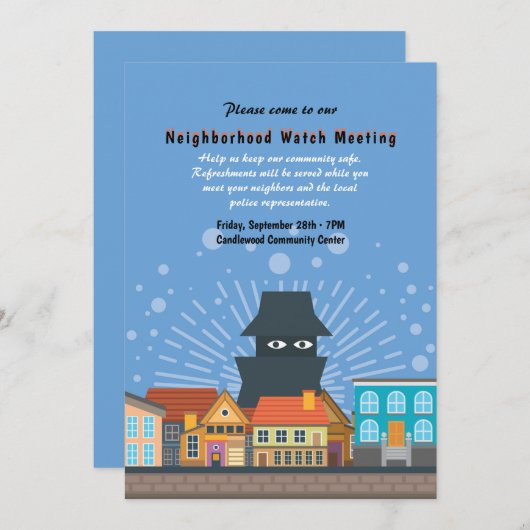 近所監視会議イベントカード 招待状 (正面/裏面)