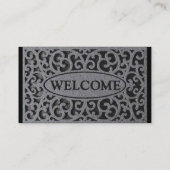 近所&グレーウェルカムマット実在エステートエージェント 名刺 (裏面)