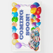 近日公開ビニールバナー 3' x 5' バナー 横断幕 (縦)