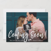 近日公開！写真付き妊娠発表カード 招待状 (正面)