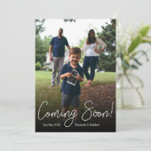 近日公開！写真妊娠発表カード 招待状 (スタンド正面)