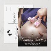 近日公開！妊娠報告ポストカード写真付き 案内ポストカード (正面/裏面)