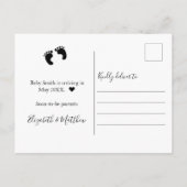 近日公開！妊娠報告ポストカード写真付き 案内ポストカード (裏面)