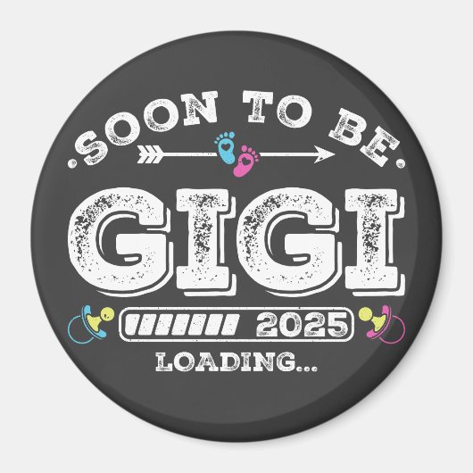 近日 Gigi 2025 ローディング サークル マグネット (正面)