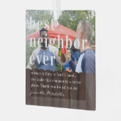 近最高の辺 |引用文と写真ギフト ガラスオーナメント (正面左)