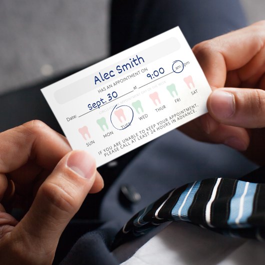 近歯科予約リマインダーカード 予約カード