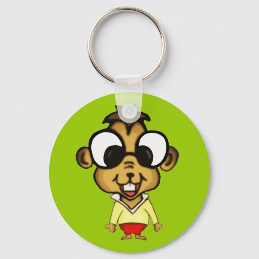 近視のシマリスKeychain キーホルダー (正面)