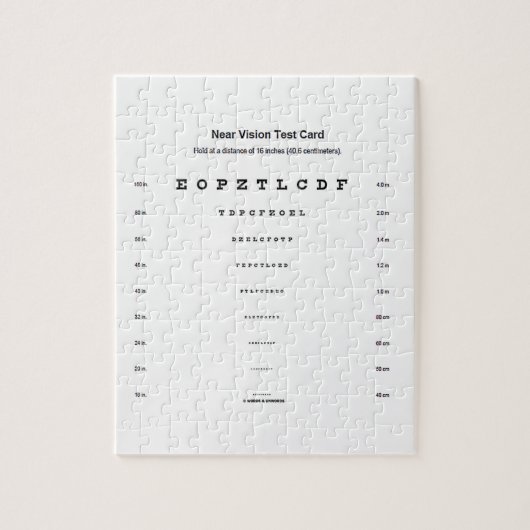 近視検査カード視力検査 ジグソーパズル (縦)