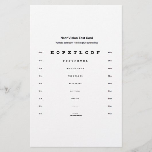 近視検査カード視力検査 便箋 (正面)