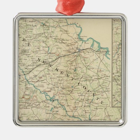 近辺リッチモンド、VAの半島 メタルオーナメント (正面)