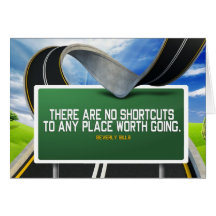 近道の感動的な挨拶のメッセージカード無し