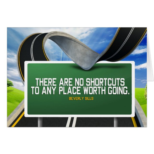 近道の感動的な挨拶のメッセージカード無し (正面横)