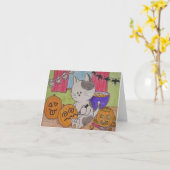 "近道を通るハロウィンカード" カード (黄色い花)