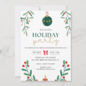 近隣のクリスマス パーティー招待状 招待状 (正面)