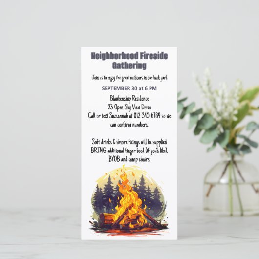 近隣のファイアサイド収集デジタルダウンロード セーブザデート (スタンド正面)