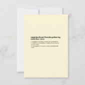 近隣のファイアサイド収集デジタルダウンロード 招待状 (裏面)