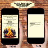 近隣のファイアサイド収集デジタルダウンロード 招待状