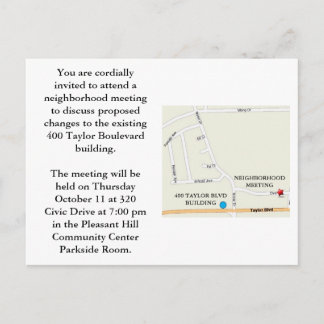 近隣の会合 インビテーションポストカード