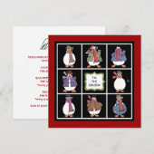 近隣の年次ホリデーパーティーの招待状 招待状 (正面/裏面)