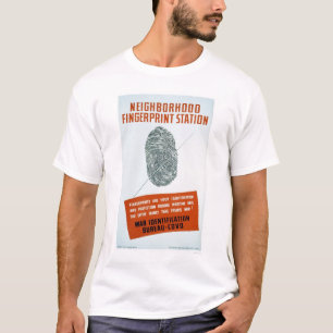 近隣の指紋の場所- WPA Tシャツ