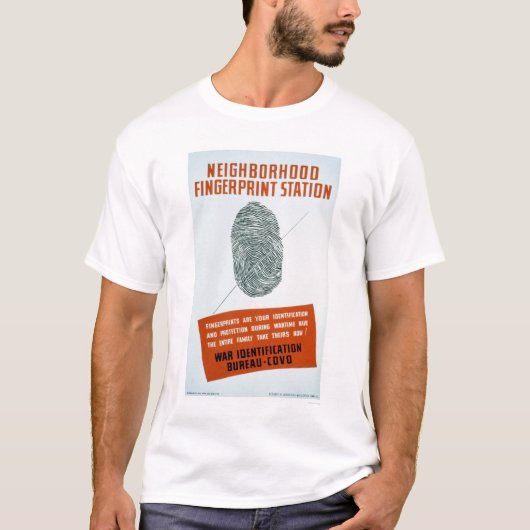 近隣の指紋の場所- WPA Tシャツ (正面)