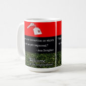 近隣への歓迎 コーヒーマグカップ (正面左)