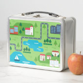 近隣イラストレーションロードマップイラストレーション メタルランチボックス (インサイチュ)