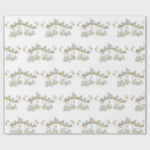 近隣ハッピーホームイラストレーション引っ越し祝いパーティー ラッピングペーパー (フラット)