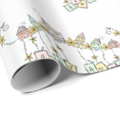 近隣ハッピーホームイラストレーション引っ越し祝いパーティー ラッピングペーパー (ロールコーナー)