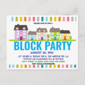 近隣ブロックパーティの招待状 ポストカード (正面)