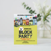 近隣ブロックパーティの招待状 ポストカード (スタンド正面)