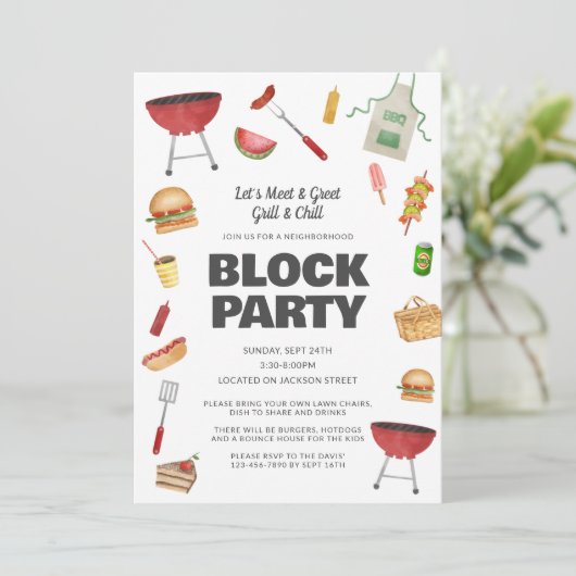 近隣ブロックパーティの招待状 招待状 (スタンド正面)