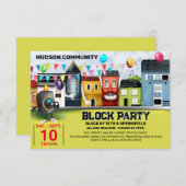近隣ブロックパーティの招待状 招待状 (正面/裏面)