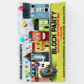 近隣ブロックパーティーバナー 横断幕 (縦)