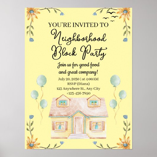 近隣ブロックパーティー ポスター (正面)