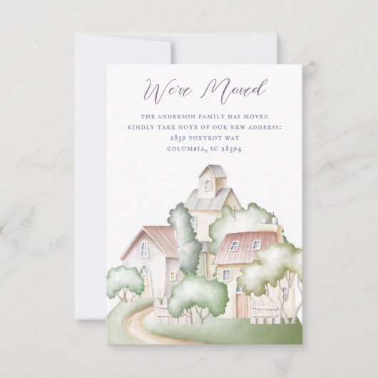 近隣住宅の移動案内 招待状 (正面)