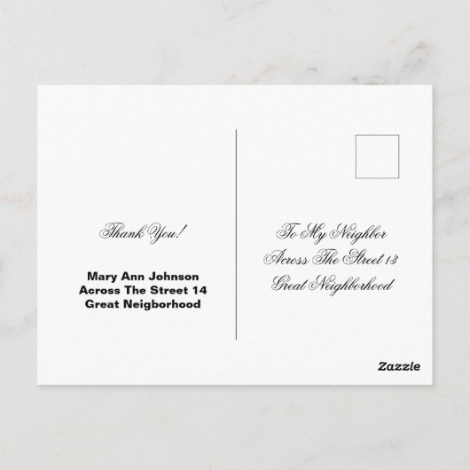 近隣支援救済SOSが必要 ポストカード (裏面)