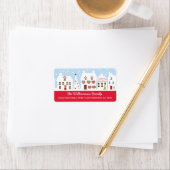 近隣魅力的住所 シール(明るい赤紫色) ラベル (インサイチュ)