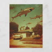 近飛んでいる辺のサメヴィンテージ ポストカード (正面)