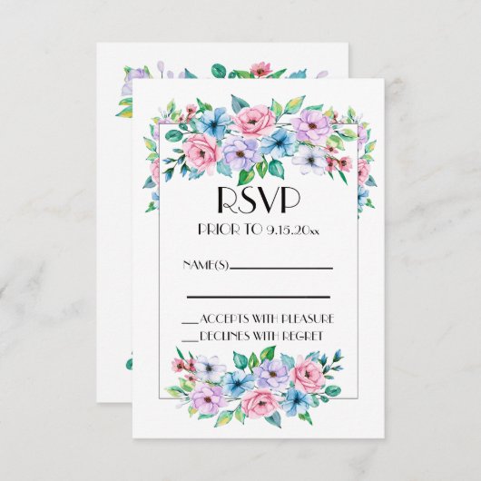 返信は裏参照 出欠カード (正面/裏面)